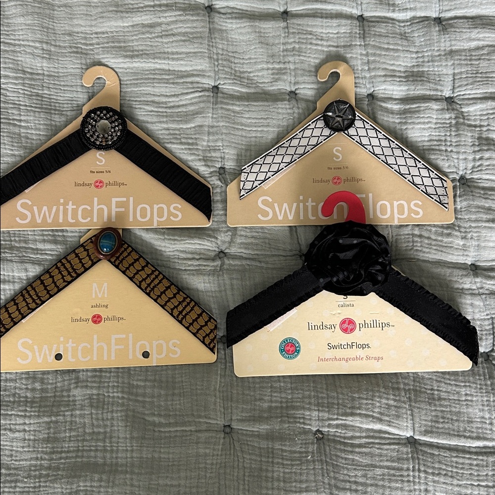 Lindsay Phillips Women's SwitchFlops Straps - Black, Gold, and Silver